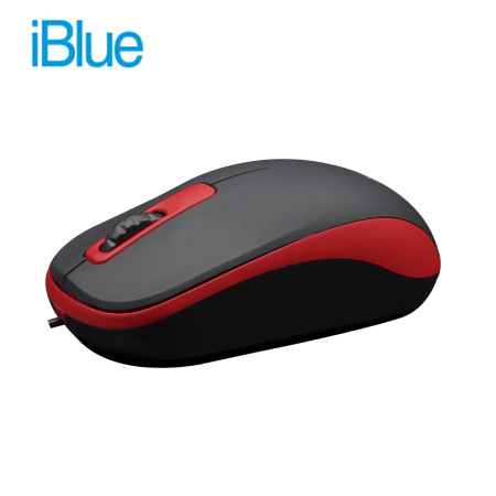 MOUSE IBLUE OPTICAL USB XMK-180 V2 BLACK/RED (PN XMK-180-RD)